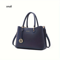 Women's Burgundy Tote Bag Golden Tone Hardware Zipper Closure