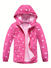 Girls Gradient Tie Dye Hooded Jacket for Spring Fall Winter