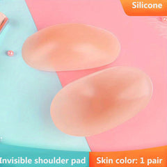 Invisible Silicone Shoulder Pads Soft Non slip Self adhesive Bra Strap Cushions
