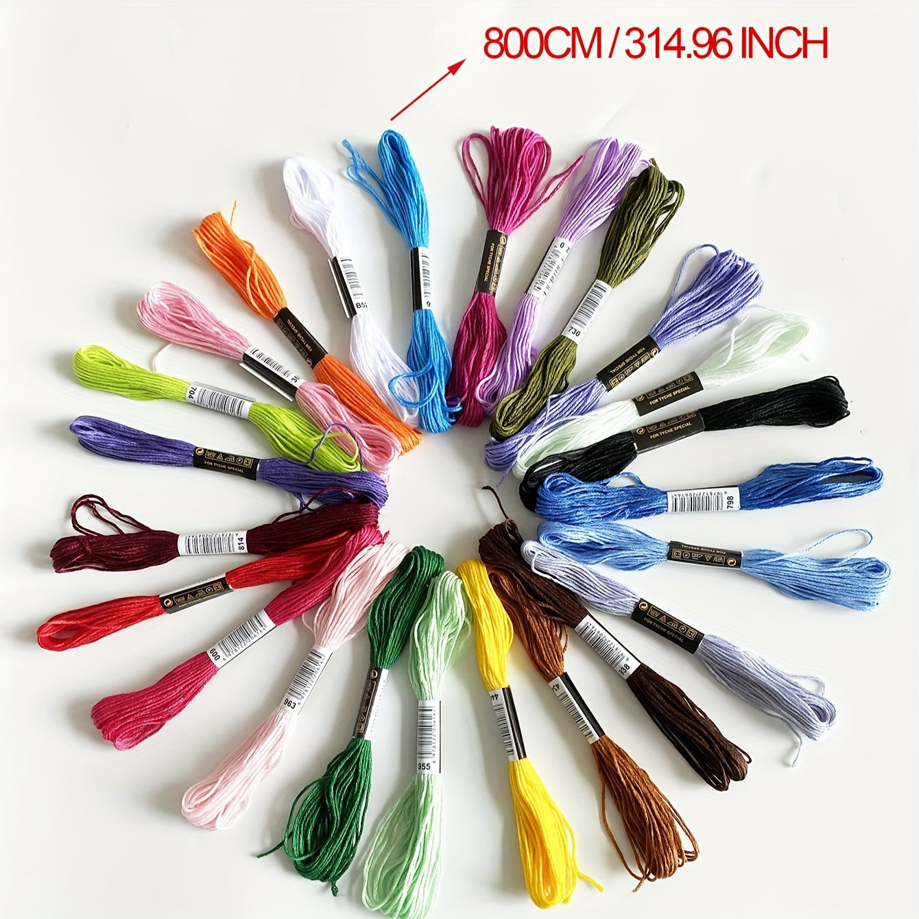 24pcs 24 Colors Cross Stitch Embroidery Thread Set