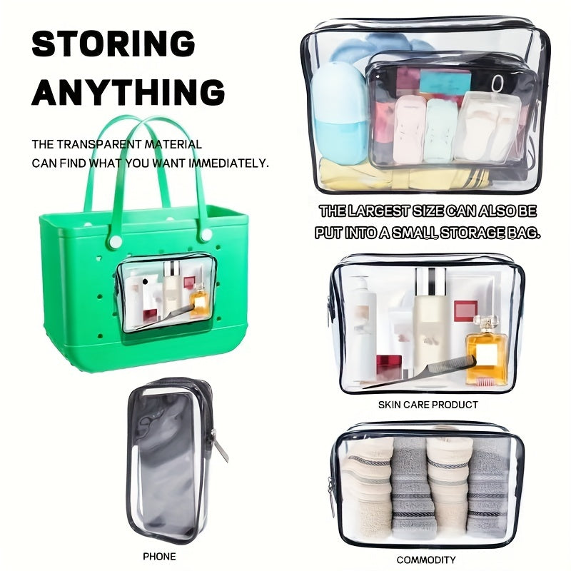 Transparent Hanging Beach Bag Organizer Waterproof Tote Travel Accessories