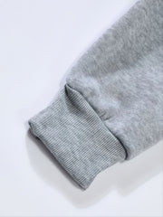 Letter Print Drawstring Hoodie Loose Hooded Sweatshirt