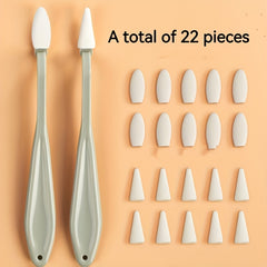 22pcs 2 Pens 20 Replacement Heads Drawing Blending Cotton Tip And Round Tip