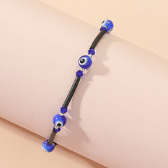 Devil's Eye Crystal Anklet Adjustable Turquoise Beach Jewelry