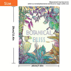Deluxe Happy Plant Drawing Book 22 Pages - Thicker Paper, Adult Coloring Book
