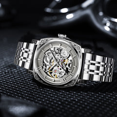Clearance Promotion Steel Belt Automatic Mechanical Watch