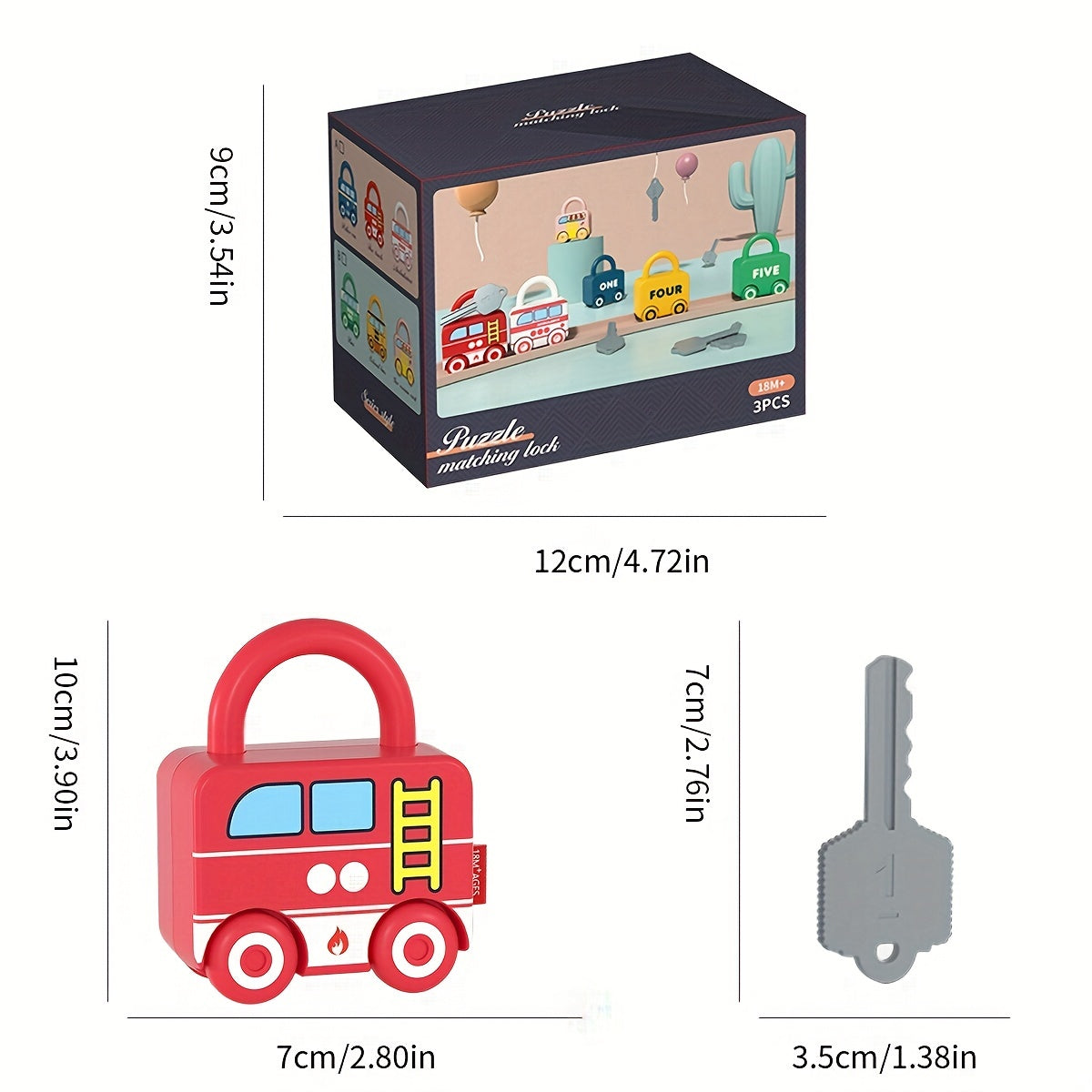Baby Learning Lock Educational Toys Matching & Counting Montessori Math Toys