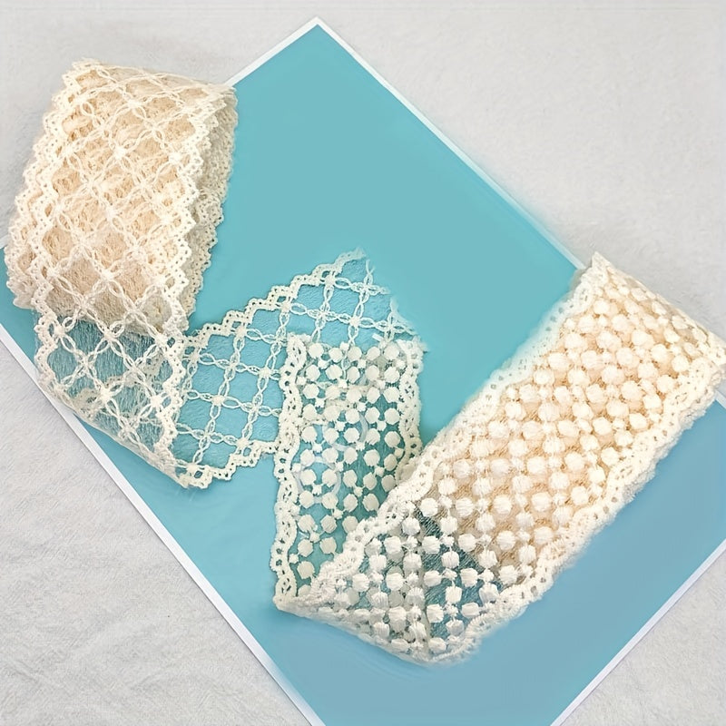 1 Yard Beige Lace For DIY Sewing Lace Trims For Hair Accessories