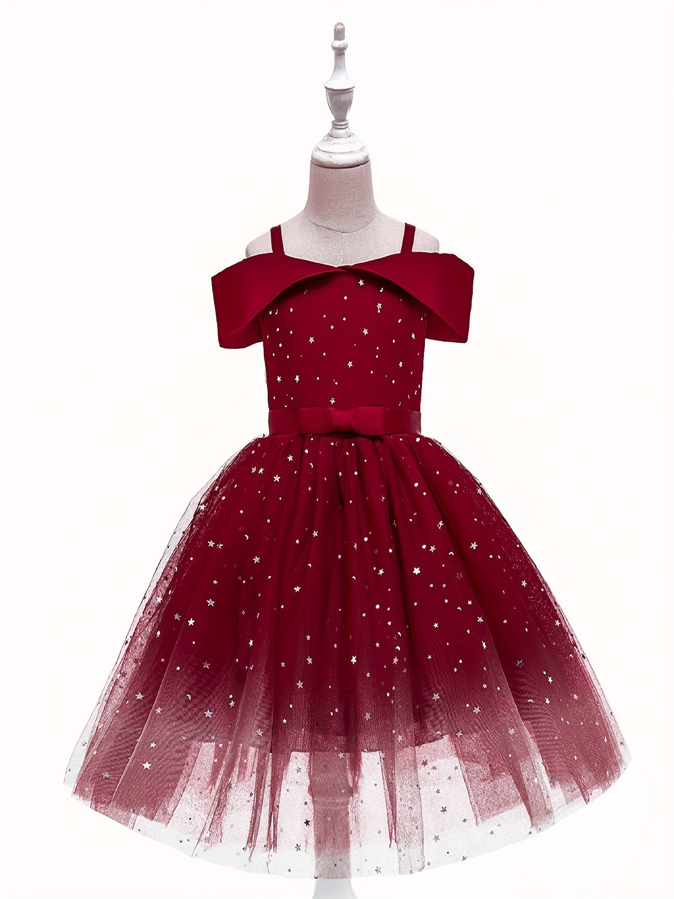 Kids Princess Party Dress Sleeveless Gown