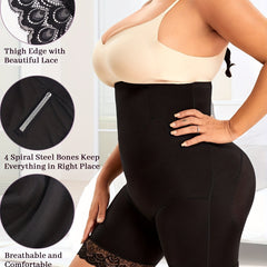 Lace Trim High Rise Tummy Control Shapewear