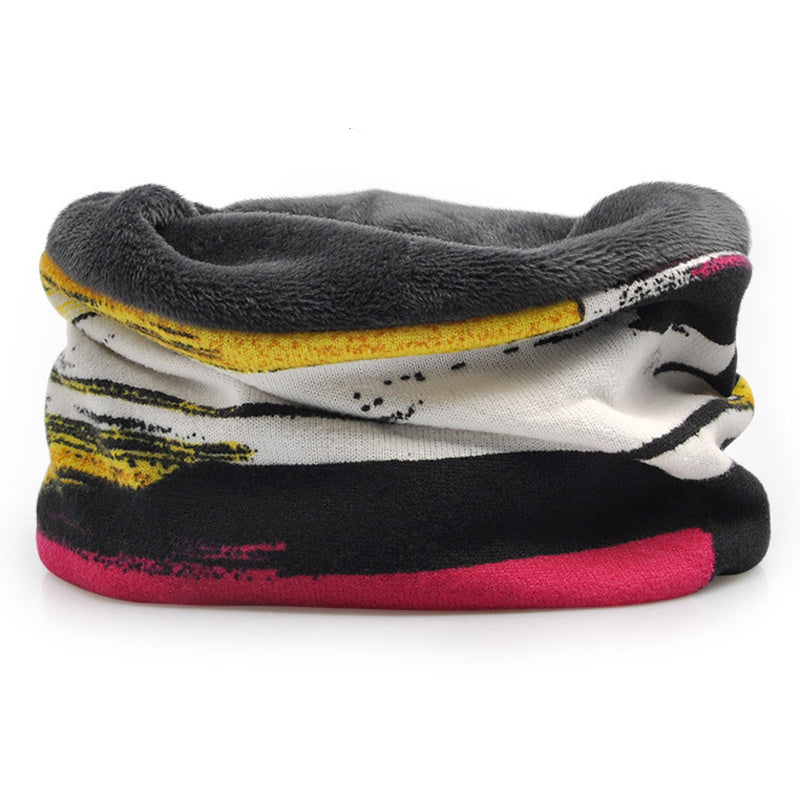 Velvet Slouchy Sports Knitted Beanie Cap Headscarf Winter Hat for Men and Women