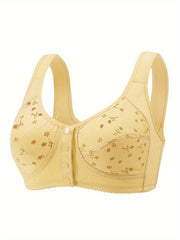 Floral Wireless Bras Comfy Stretchy Intimates Bra