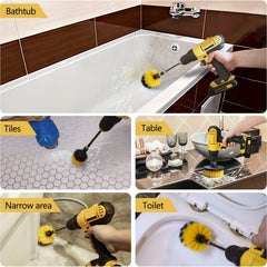 4-Piece Drill Brush Attachment Set for Powerful Cleaning