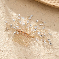 Crystal Pearl Bridal Hair Comb Rhinestone Hair Jewelry