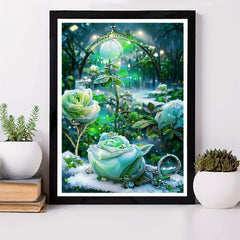 Floral Landscape Canvas Print for Home Wall Decoration