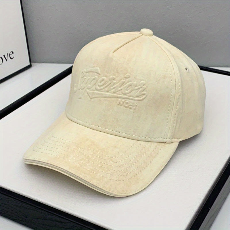 Adjustable Men's Peaked Cap With Letter Embroidery for Outdoor Activities