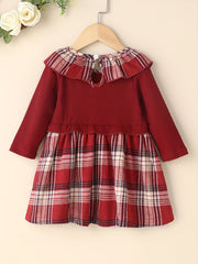 Infant Baby Plaid Waffle Dress