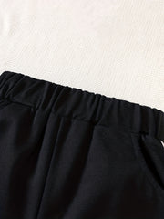 Kid Girls' Elastic Waist Sports Shorts - Comfy Fit Sweat Shorts