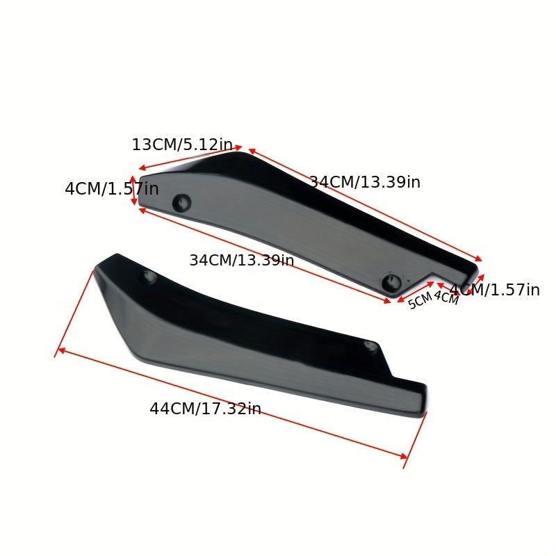 2pcs Car Rear Bumper Lip Spoiler Anti-Collision Exterior Accessories