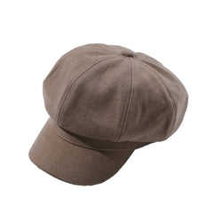 Solid Women Beret Cap British Style Lightweight Casual Hat Beret