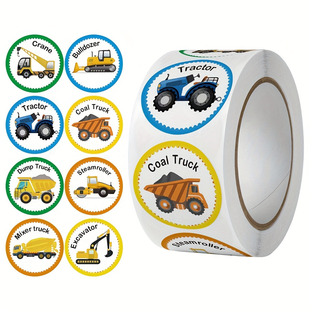 500 Cartoon Stickers Train Airplane Vehicle Car Labels for Rewards
