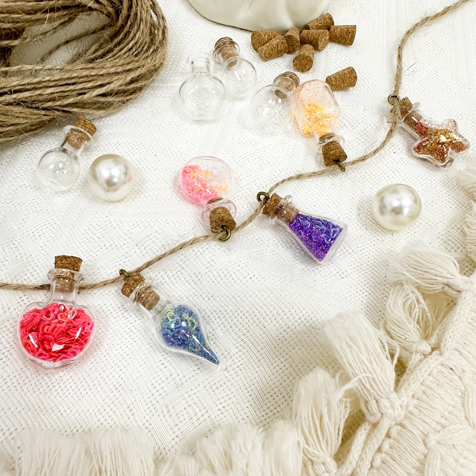 50pcs Mini Glass Bottle Wishing Drifting Bottles With Cork Stoppers