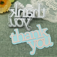 1pc Thank You Metal Cutting Die Stencil DIY Scrapbook Gift Card Making