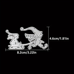 1pc Christmas Elf Metal Cutting Dies Scrapbook Paper Craft DIY Supplies