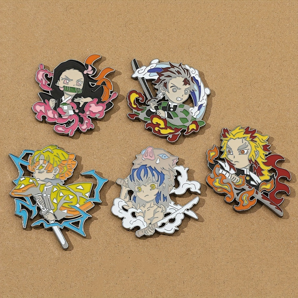 Boys Cartoon Anime Brooch Fun Pin for Hats & Clothing
