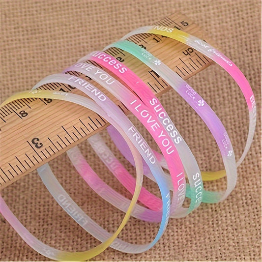 Luminous Silicone Bracelet Candy Color Sports Wristband Women