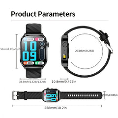 2-in-1 Smartwatch 1.2" Touch Screen LED Flashlight Music Control