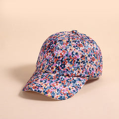 Girls Baseball Cap Floral Sun Protection Sunshade Hat for Outdoor Activities