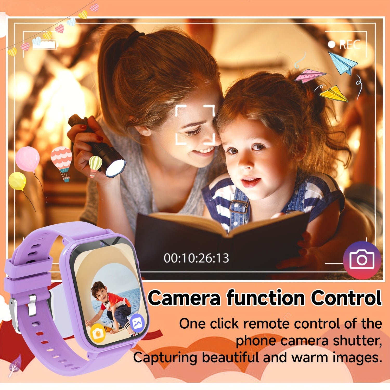 Smart Game Watch for Kids with 18 Educational Games HD Screen Camera LED Light