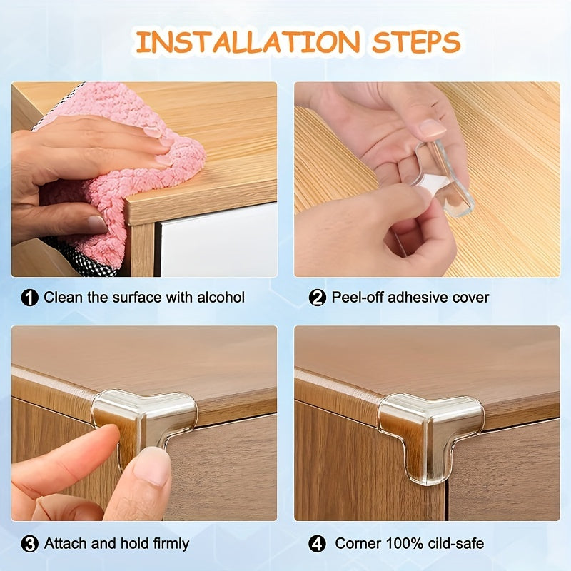 Furniture Corner Guards Clear Silicone Soft Edge Safety Bumpers