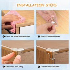 Furniture Corner Guards Clear Silicone Soft Edge Safety Bumpers