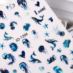 Whale Jellyfish Nail Art Stickers Nail Stickers Nail Art Supplies
