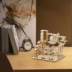 Educational Wooden Marble Runway Toy Mechanical Gear Set Brain Teaser