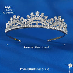 Baroque Wedding Crown & Queen Crowns & Tiara Rhinestone Bridal Wedding Crowns