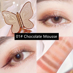 Butterfly 6 Colors Eyeshadow Palette Natural Shimmer Matte Finish