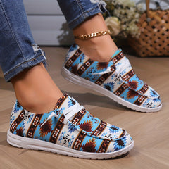 Women's Square Stitching Lace-Up Outdoor Skate Shoes