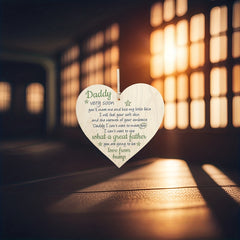 Wooden Heart Decoration - Gift for Dad - Daddy to Be or Any Father