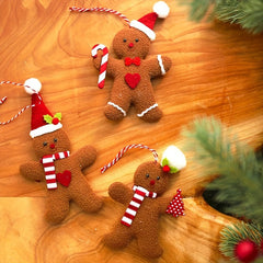 3pcs Gingerbread Man Female Doll Christmas Tree Pendant