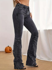 High Rise Flared Leg Jeans