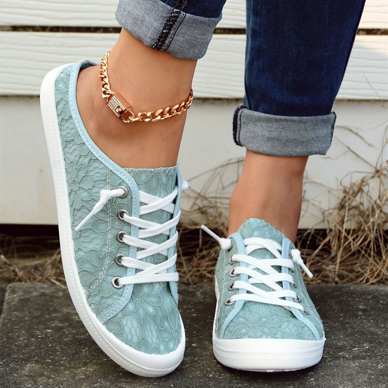 Women's Canvas Lace-Up Comfy Shoes