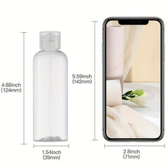 4pcs 100ml Empty Dispenser Container With Flip Top - Travel Bottle for Cosmetics