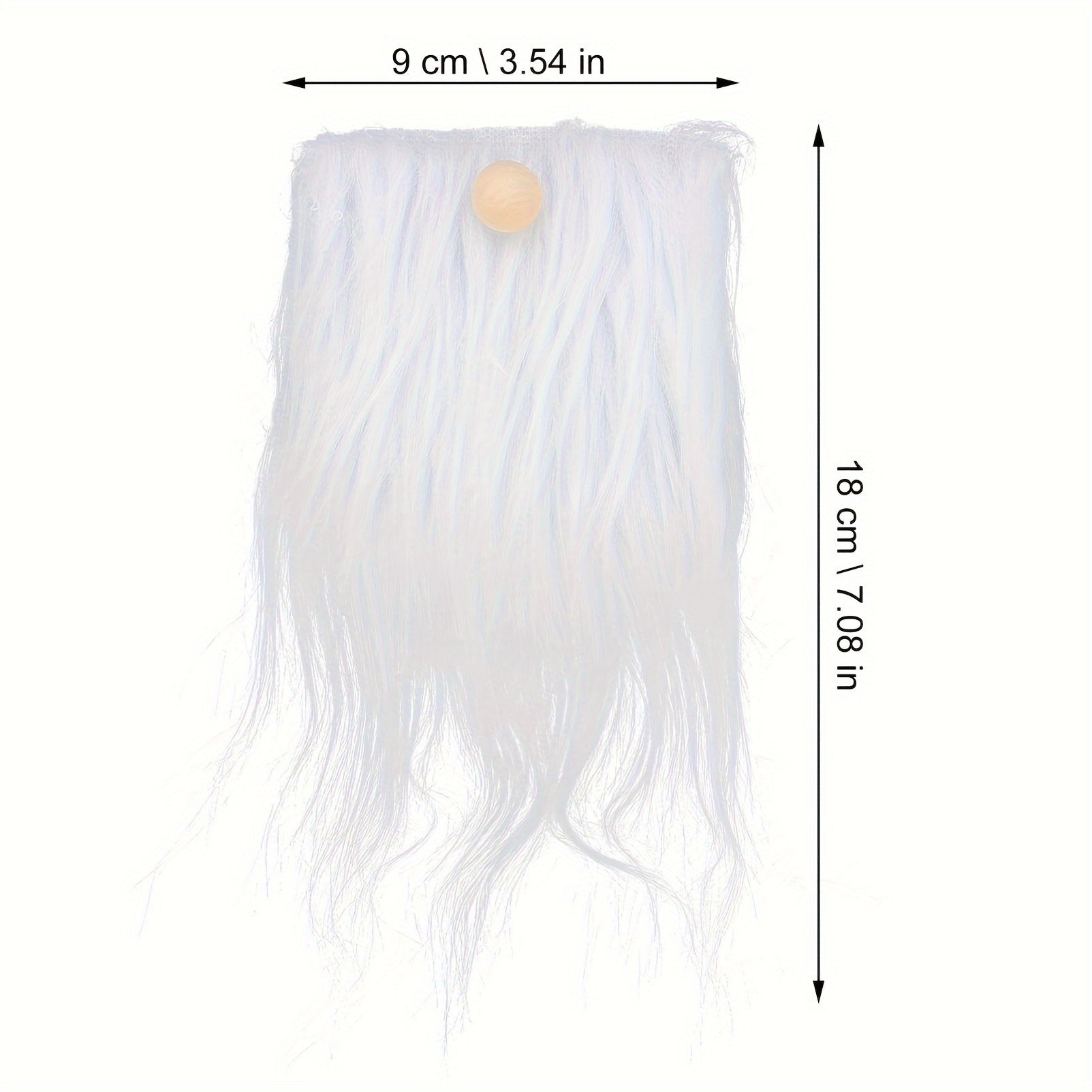 12pcs Faux Fur Costume Beard & Wooden Ball Crafts Dwarf Doll Accessories