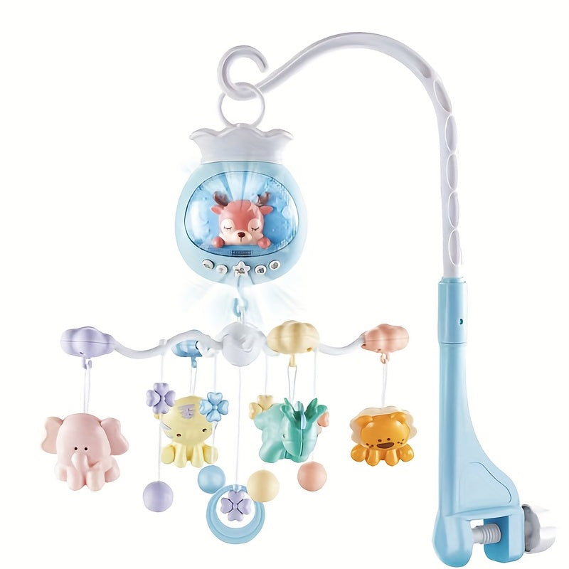 Baby Crib Mobile Hanging Animals Rattle Toy with Music and Lights