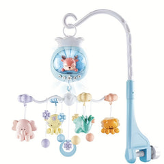 Baby Crib Mobile Hanging Animals Rattle Toy with Music and Lights