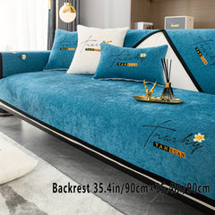 1pc Chenille Sofa Slipcover Non-slip Furniture Protector