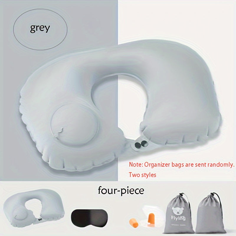 Inflatable Travel RV Pillow U Neck Pillow Portable Sleeping Pillow